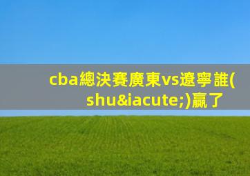 cba總決賽廣東vs遼寧誰(shuí)贏了
